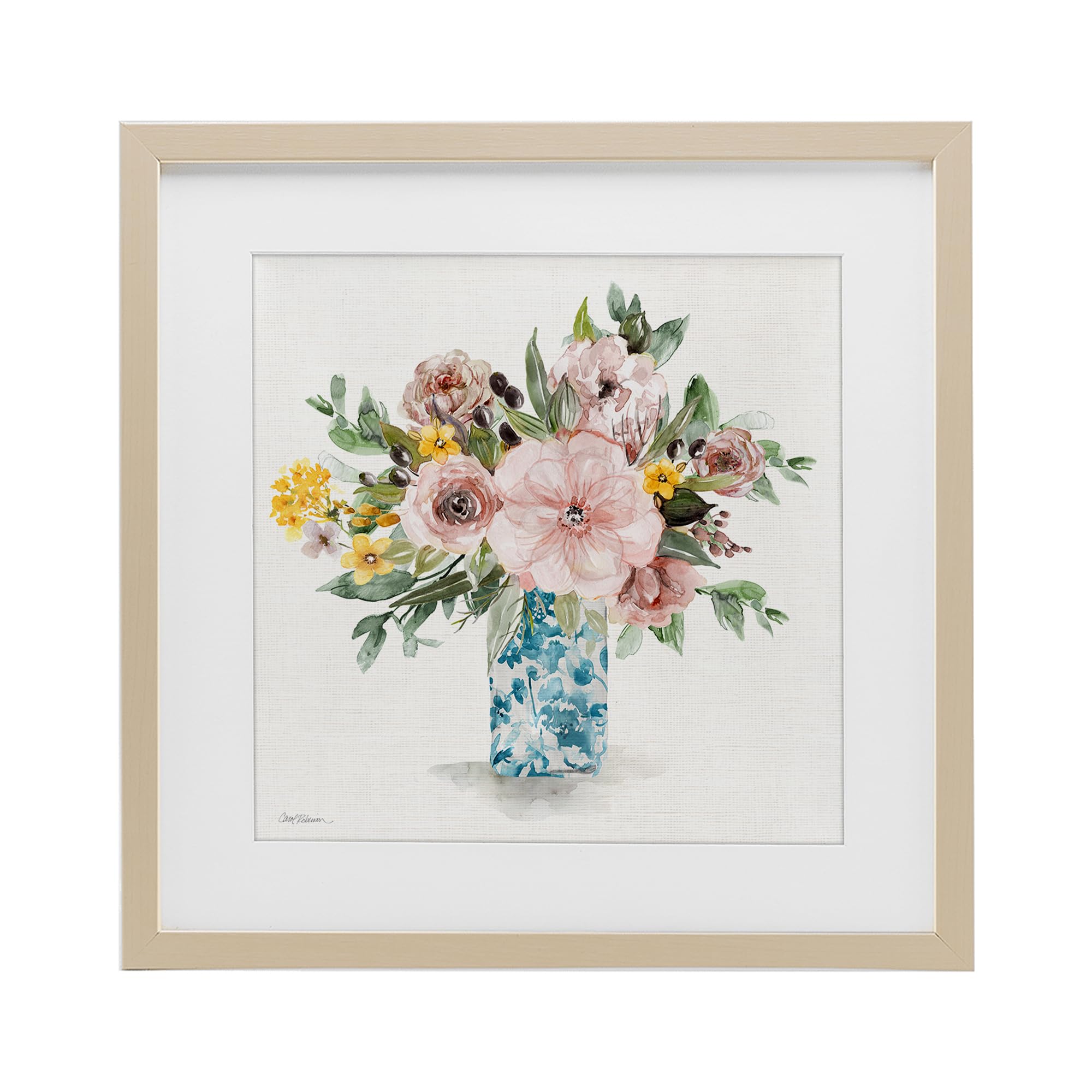 Affiche Chinoiserie Bouquet pour raviver un mur blanc triste et terne