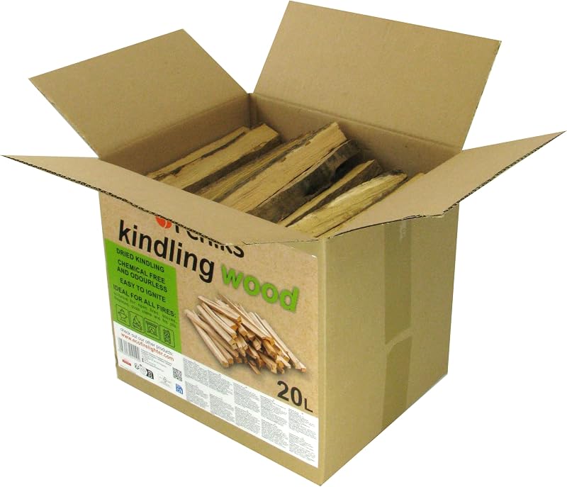Feniks Firewood 20 Litres (approx 5-6kg) - Dry Wood for Fireplace and BBQ (Approx Length 25cm)