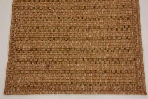 Miniatura 8 de Unique Loom - Tapete para exteriores de la colección Border, cuadriculado (2.2 pies x 6.1 pies, de pasillo, color marrón claro)