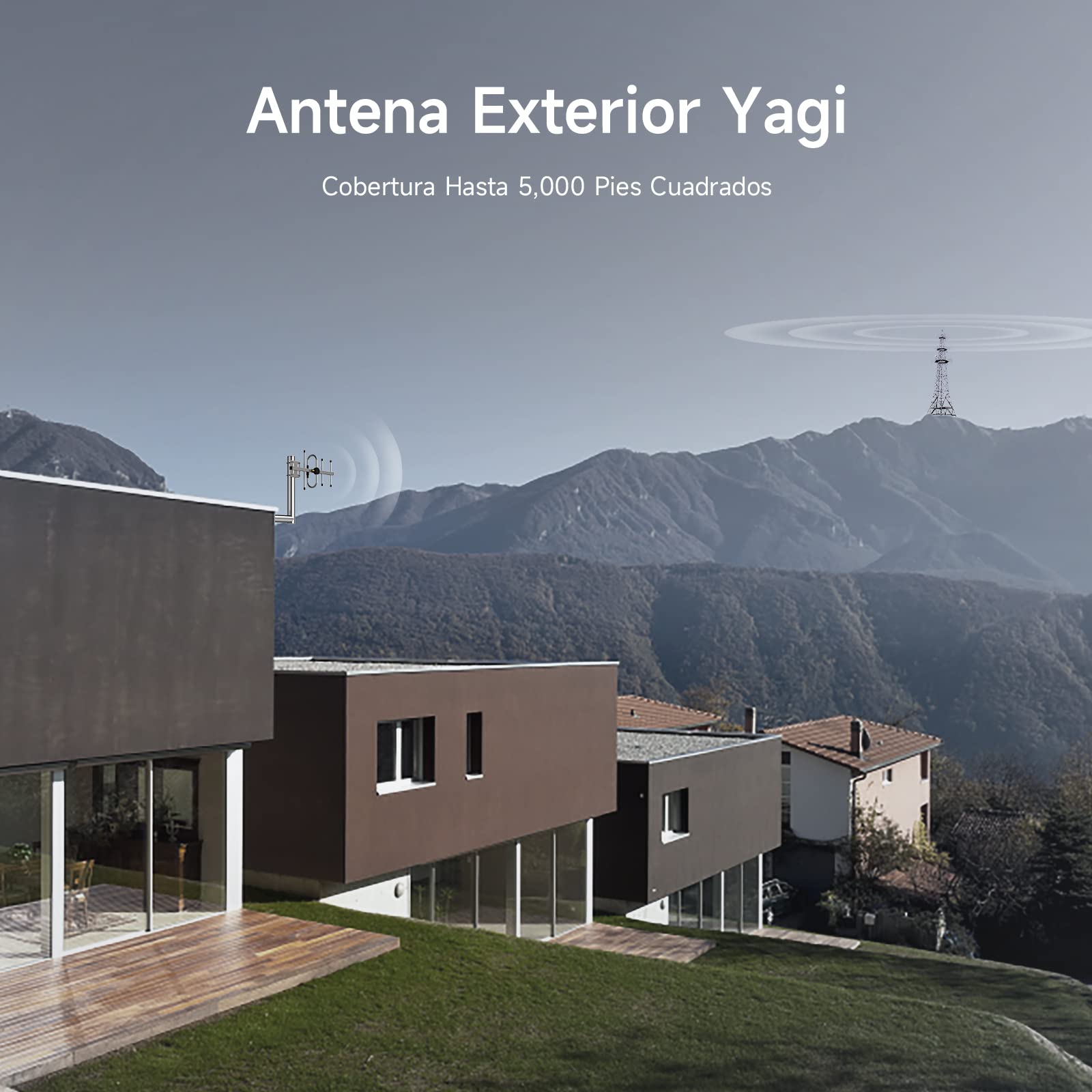 ANNTLENT Repetidor Móvil Cobertura Amplificador de Señal de Teléfono Celular 900/800MHz 2G 3G 4G Band 8/20 Mejorar la Red y Llamar para Movistar/Orange/Yoigo/Vodafone