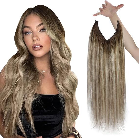 Sunny Hair Wire Hair Extensions Human Hair Invisible Wire Hair