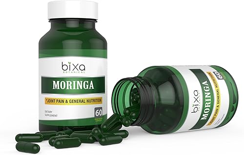 Miniatura 3 de bixa BOTANICAL Extracto de moringa 1% alcaloides 60 cápsulas vegetales (450 mg)  Suplemento multivitamínico y nutricional de superalimentos verdes.