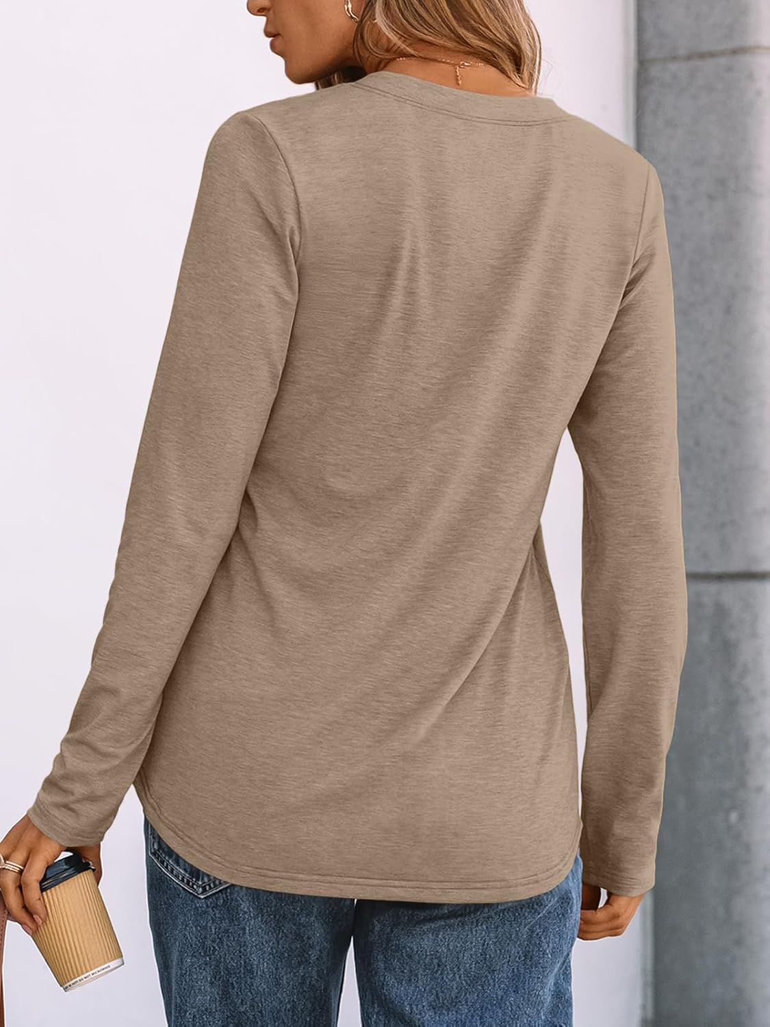 AUTOMET Women's Long Sleeve Shirts 2026 Spring Fashion Dressy Casual Tops Trendy Henley Blouses Cute Work Outfits Clothes - Image 4