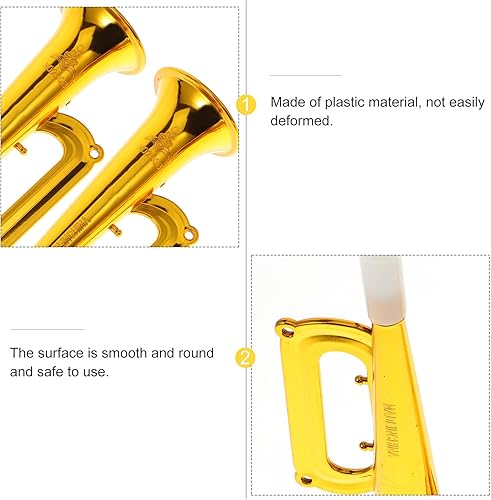Miniatura 4 de Toyvian Trompeta para niños, juguete de trompeta para niños, 14 piezas, trompeta de plástico, instrumento de trompeta para niños, creadores de