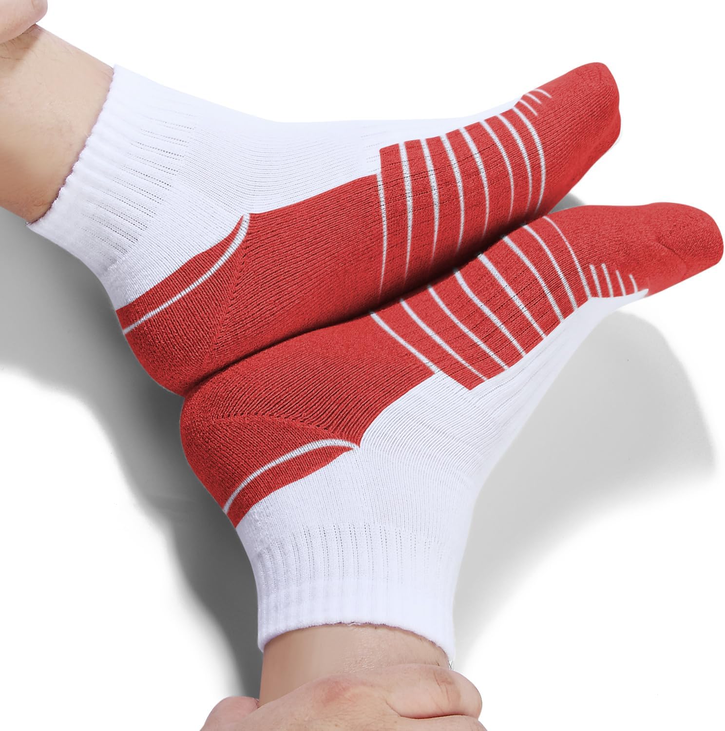 Begrily Mens Cotton Athletic Ankle Socks - 6/8 Pack Thick Cushion Low Cut Sock Comfortable for Running Sport Casual Work - Image 5