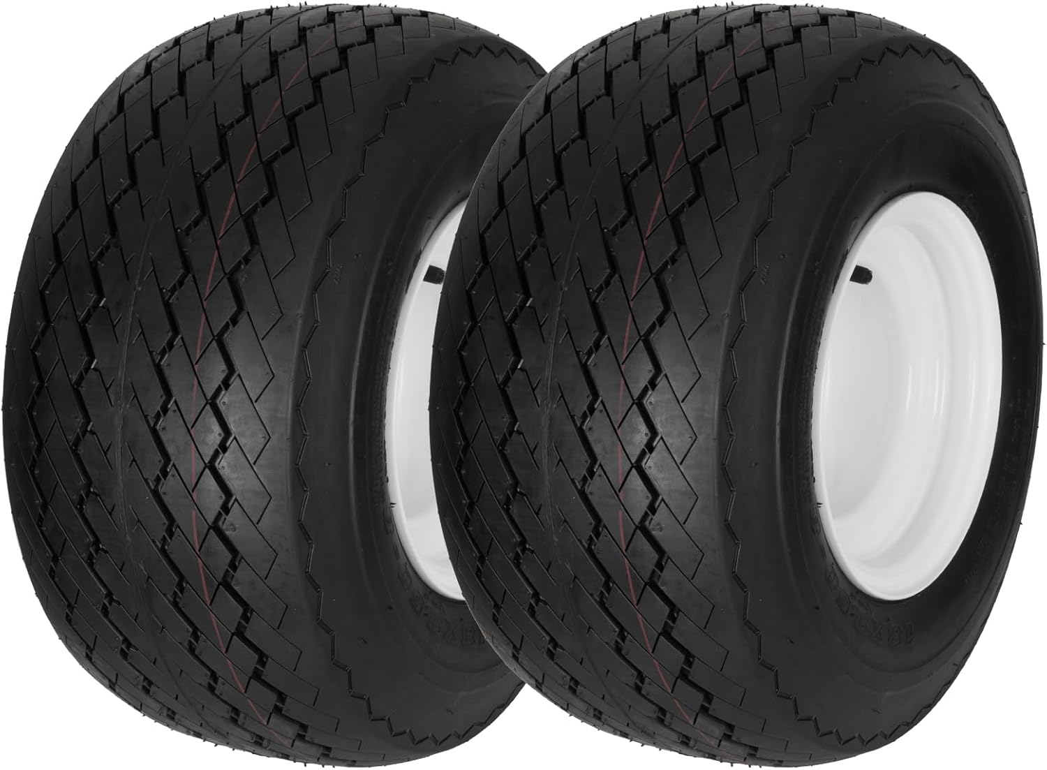 4 Pack 18x8.50-8 Golf Cart Tires with Wheel Assembly, 4-Lug 4" Center Hub, Compatible with Club Car, Cushman, E-Z-GO Golf Carts