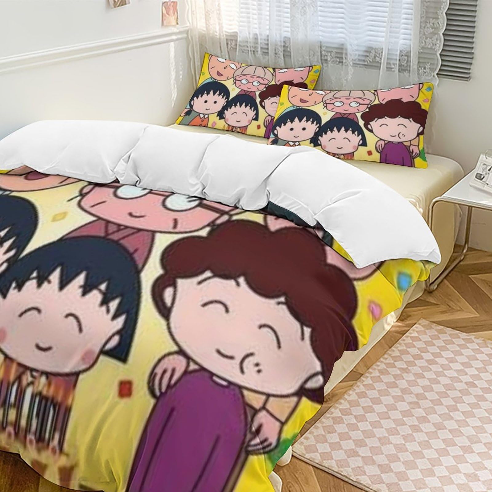 ちびまる子ちゃん　布団　カバー　（シングル） Amazon｜ちびまる子ちゃん 3ピース寝具セット 布団カバー