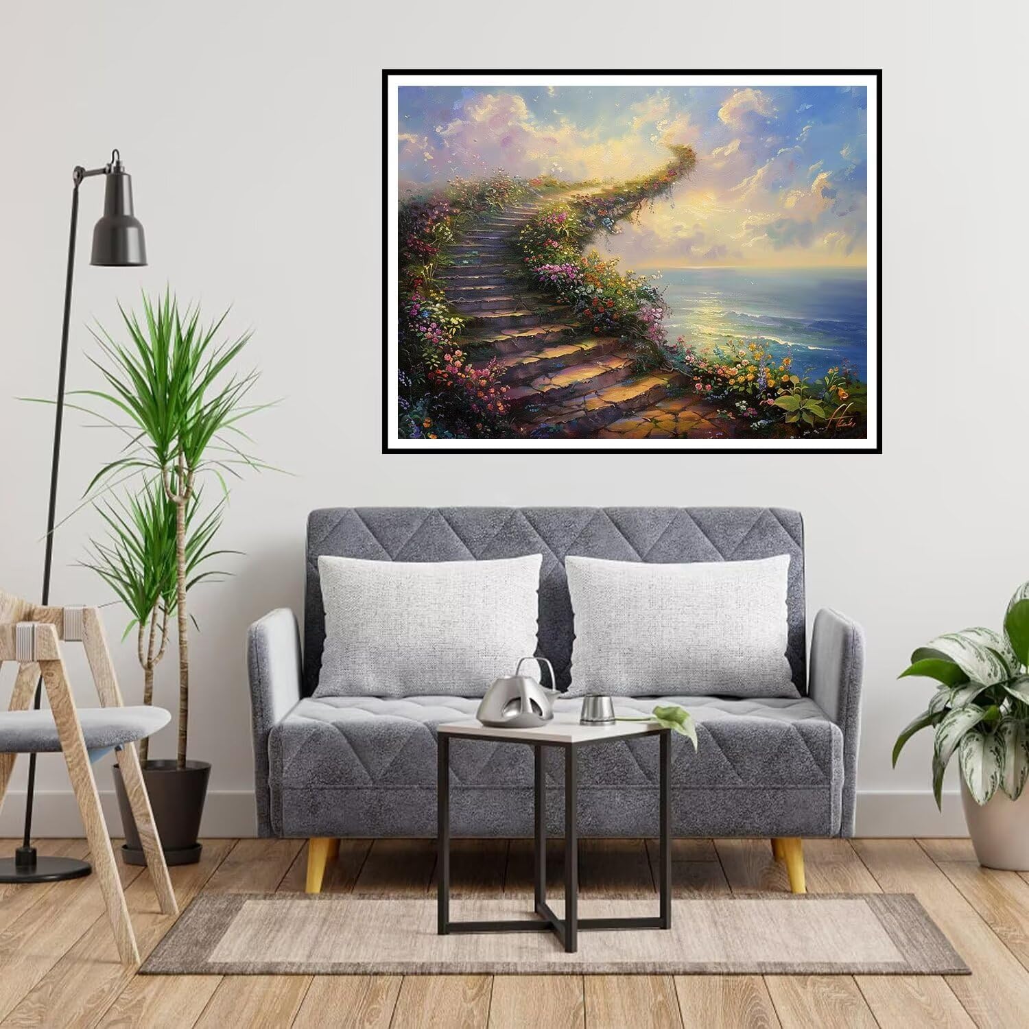 Diamond Painting Ozean, 5D Diamond Painting Erwachsene Landschaft Diamant Painting Bilder mit Diamond Painting Zubehör, DIY Malen nach Zahlen Crystal art Basteln, für Deko Wohnzimmer 100x150cm S2-162