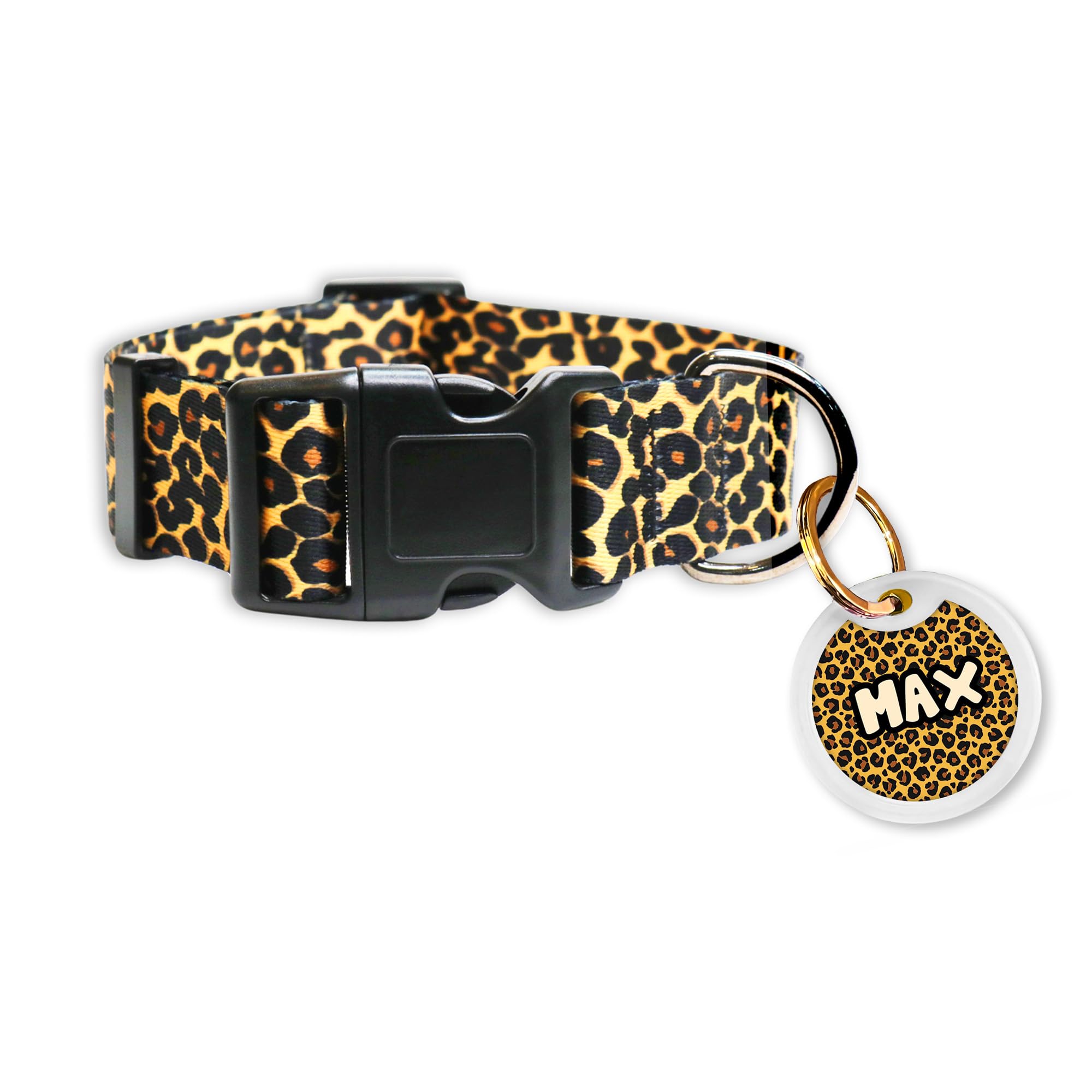 Pawsindia Collar with Name Tag for Dogs & Cats (Cheetah, 1.5 Inches) (B0CY2X4PH9) Amazon Price History, Amazon Price Tracker