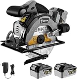 DEKOPRO 20V Cordless Circular Saw&comma; 6-1&sol;2-Inch Blade&comma; 4500 RPM Circular Saw Cordless with 2 Battery and Charger（ 4&period;0Ah ）