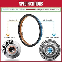 Vista 3 de Accesorios de Ruedas 4 Piezas Anillos Céntricos de Policarbonato OD 87.10mm ID 78.10mm Compatible con Chevy Silverado 1500 Suberban Tahoe Colorado ｜