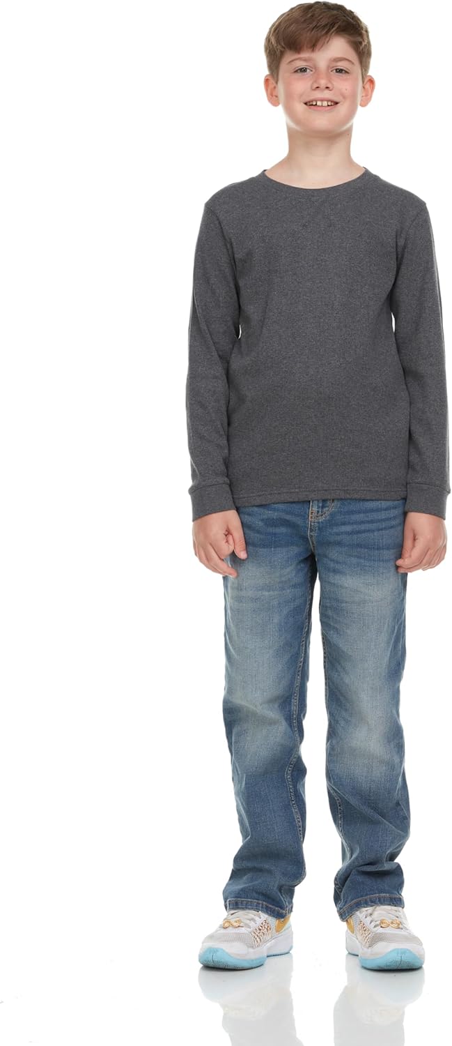 Boys' 2-Pack Long Sleeve Thermal Shirts – Warm & Breathable Tops for School and Play, Sizes 4-18 - Image 4