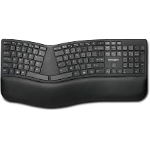 Kensington Pro Fit Ergo Wireless Keyboard, QWERTY keyboard layout, Dual 2.4 GHz and Bluetooth 4.2 technology, Compatible with Chrome OS, macOS and Windows, K75401UK,Black