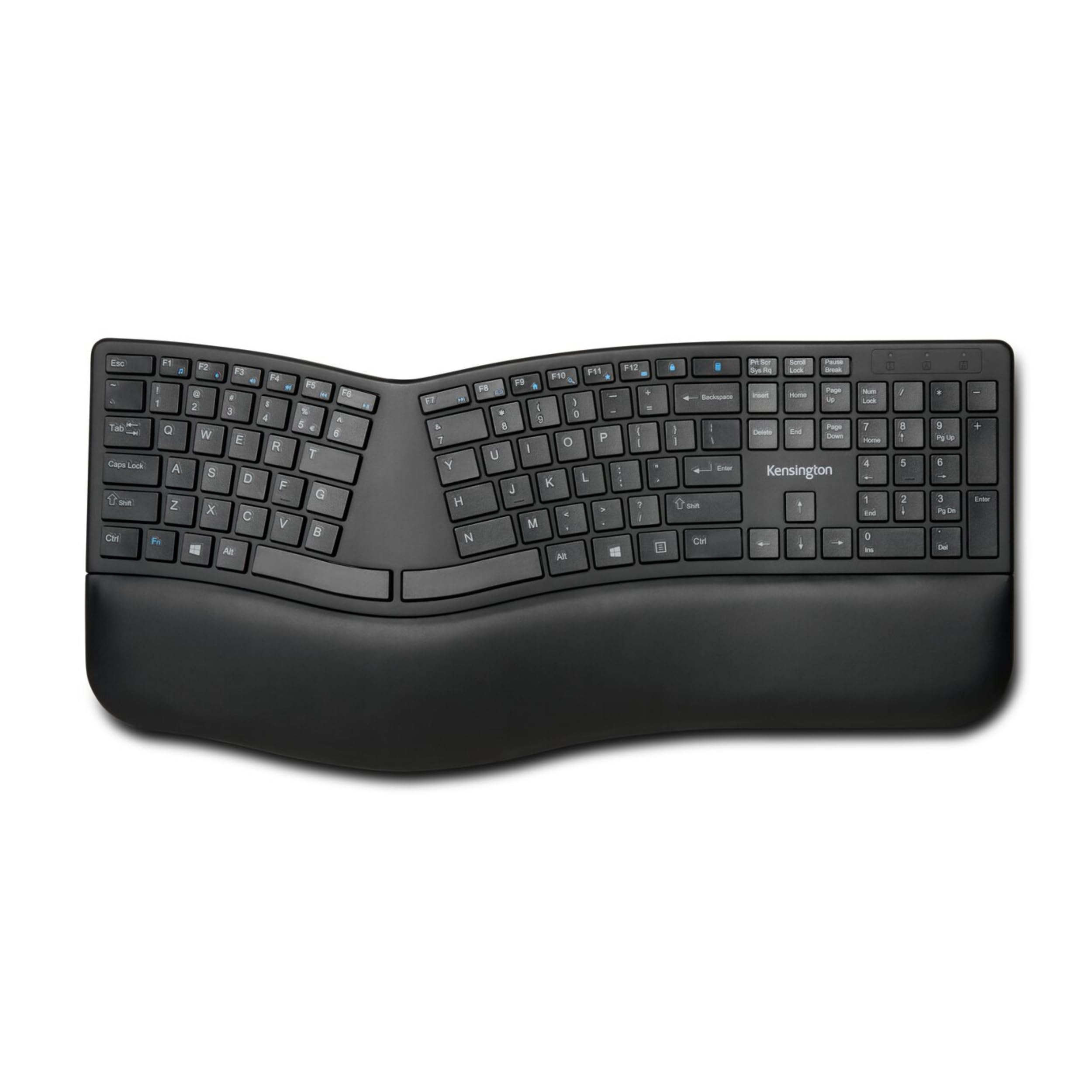 Kensington Tastiera wireless ergonomica ProFit Ergo - Tastiera divisa con layout UK, Doppia funzionalità 2,4 GHz & Bluetooth, Compatibile con Chrome OS, macOS e Windows (K75401UK)