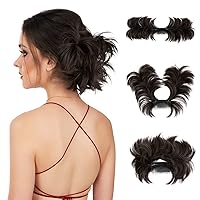 Vista 24 de Peine de moño desordenado con clip lateral para mujer, corto, natural, lacio, versátil, ajustable, fácil de peinar, piezas de cabello