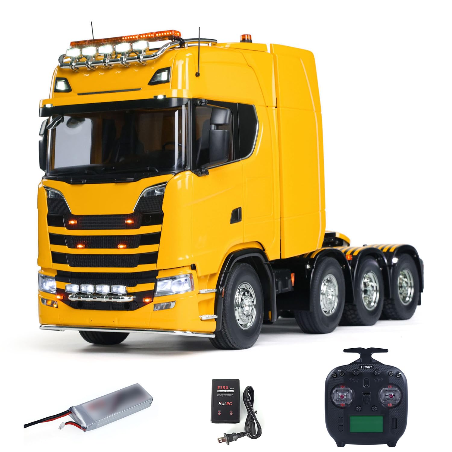 TOUCAN RC HOBBY 1/14 8X4 RC Tractor Unit 770S 56371 RC Truck Model 3-Speed Transmission Smoke System Light Sound ST8 Remote Control
