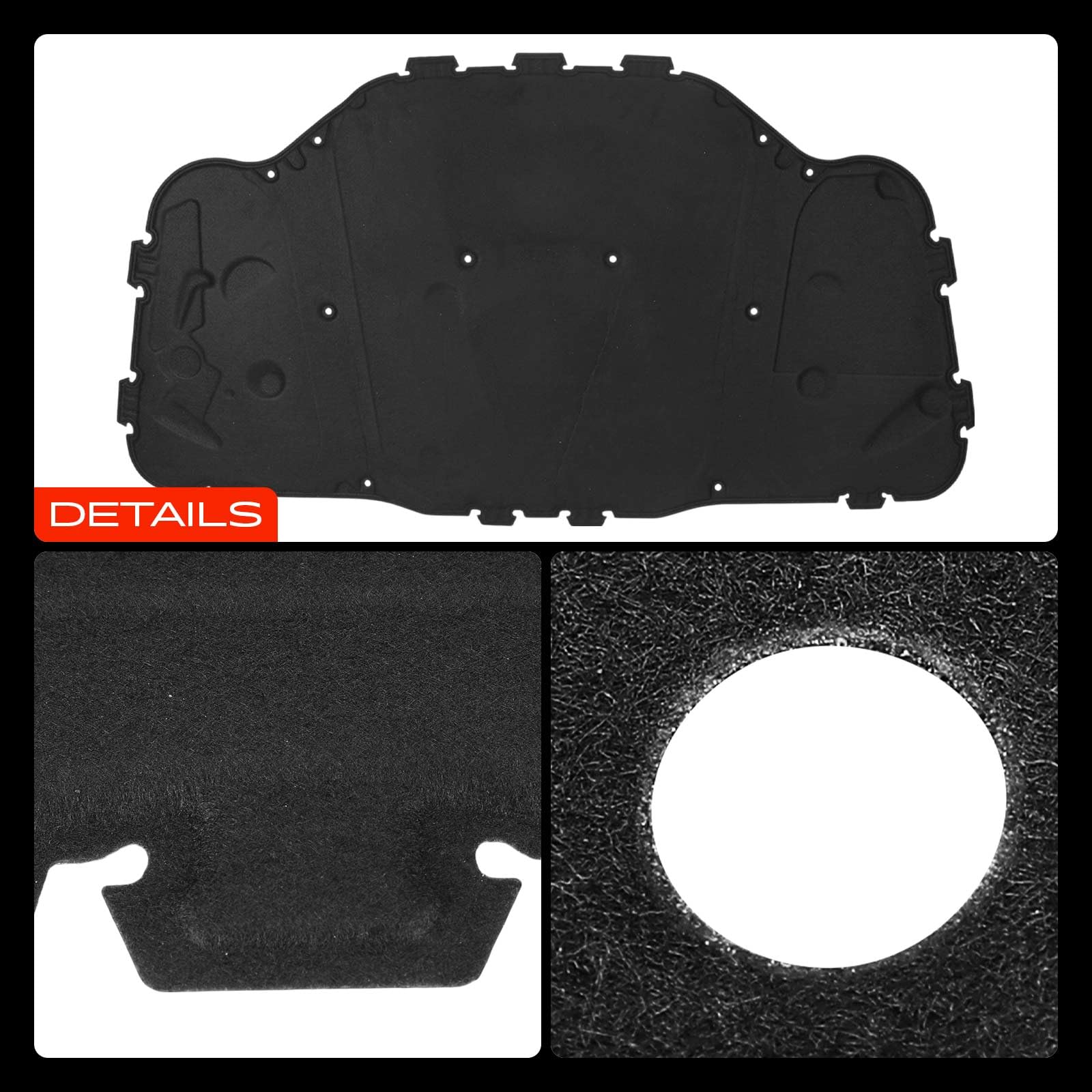 Frankberg Dämmmatte Motorhaubendämmung Motorhaube Kompatibel mit 5er Touring E61 5er E60 Replace# 51487148208, 51487033727