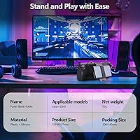 Vista 3 de AMAZEAR Soporte de banco de energía para cubierta de vapor, soporte de abrazadera de banco de energía para cubierta de corriente de válvula, correas