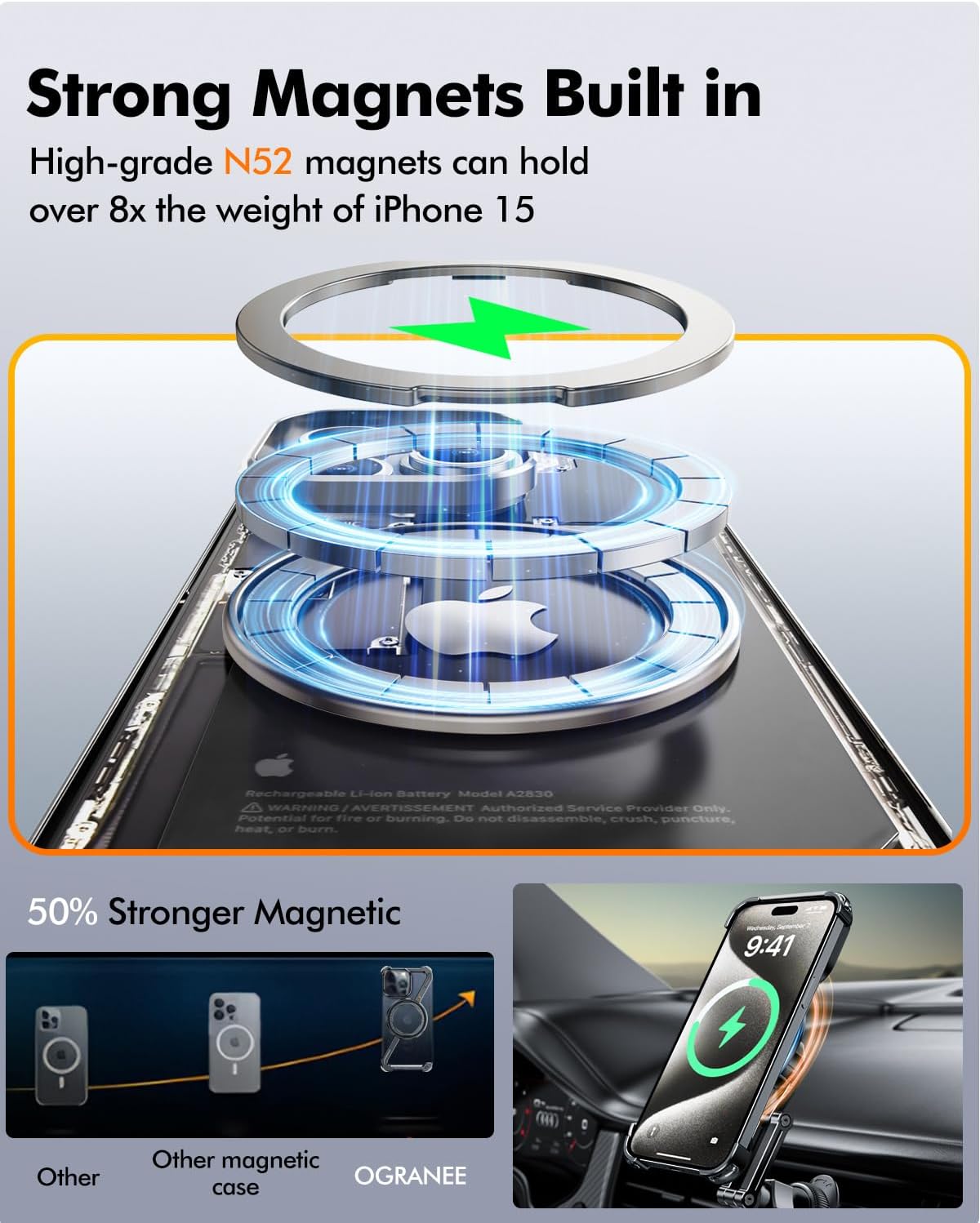 Z Case for iPhone 14 Promax Frameless, with Magnetic Kickstand 360° Rotatable Stand, Bezel Less Metal Slim Hard Shockproof Ultra Thin for iPhone 14 Pro Max Case with Ring Holder, Black - Image 7