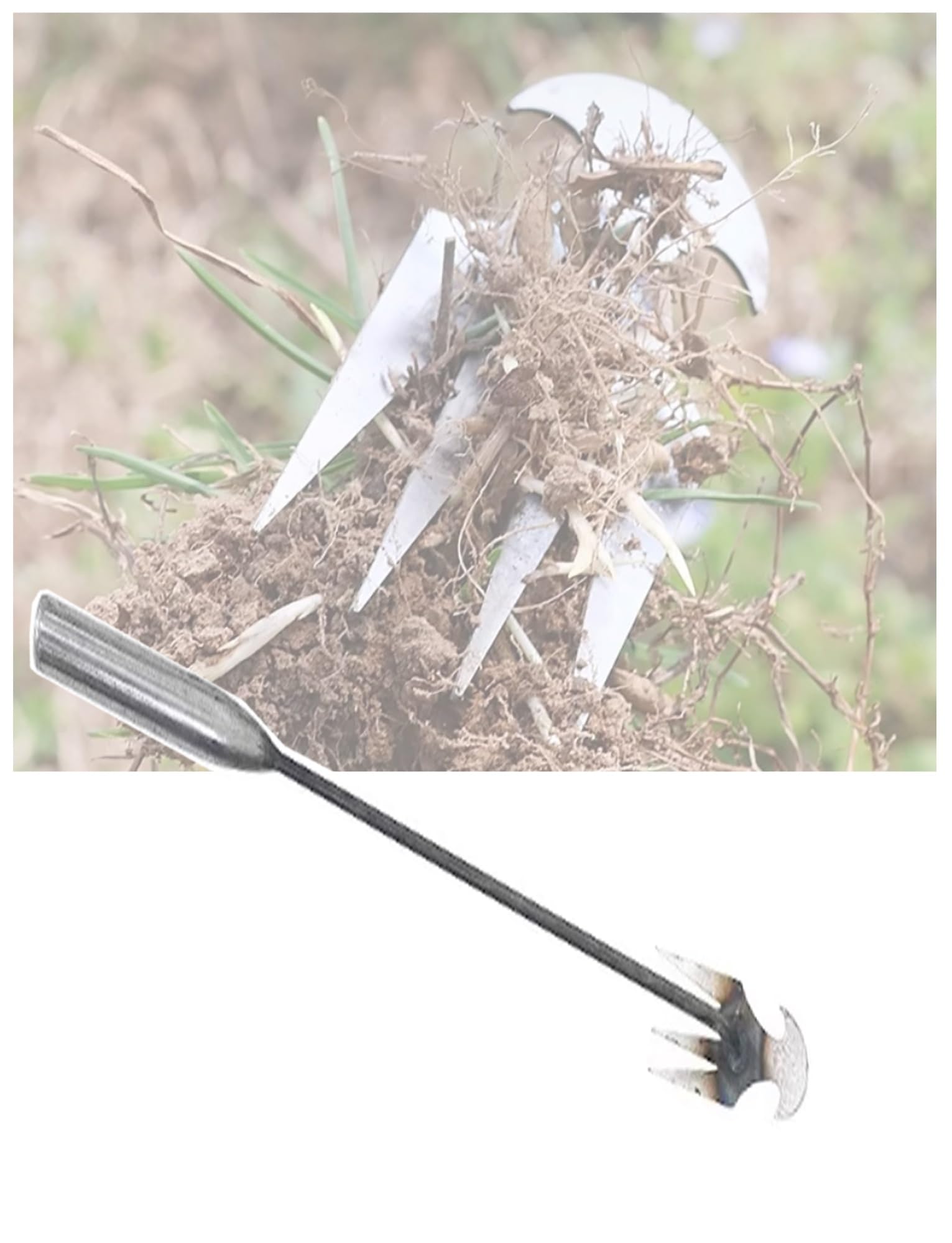 Weed Pulling Tool, sarchiatore manuale con manico, artefatto da giardino, per prato e giardino