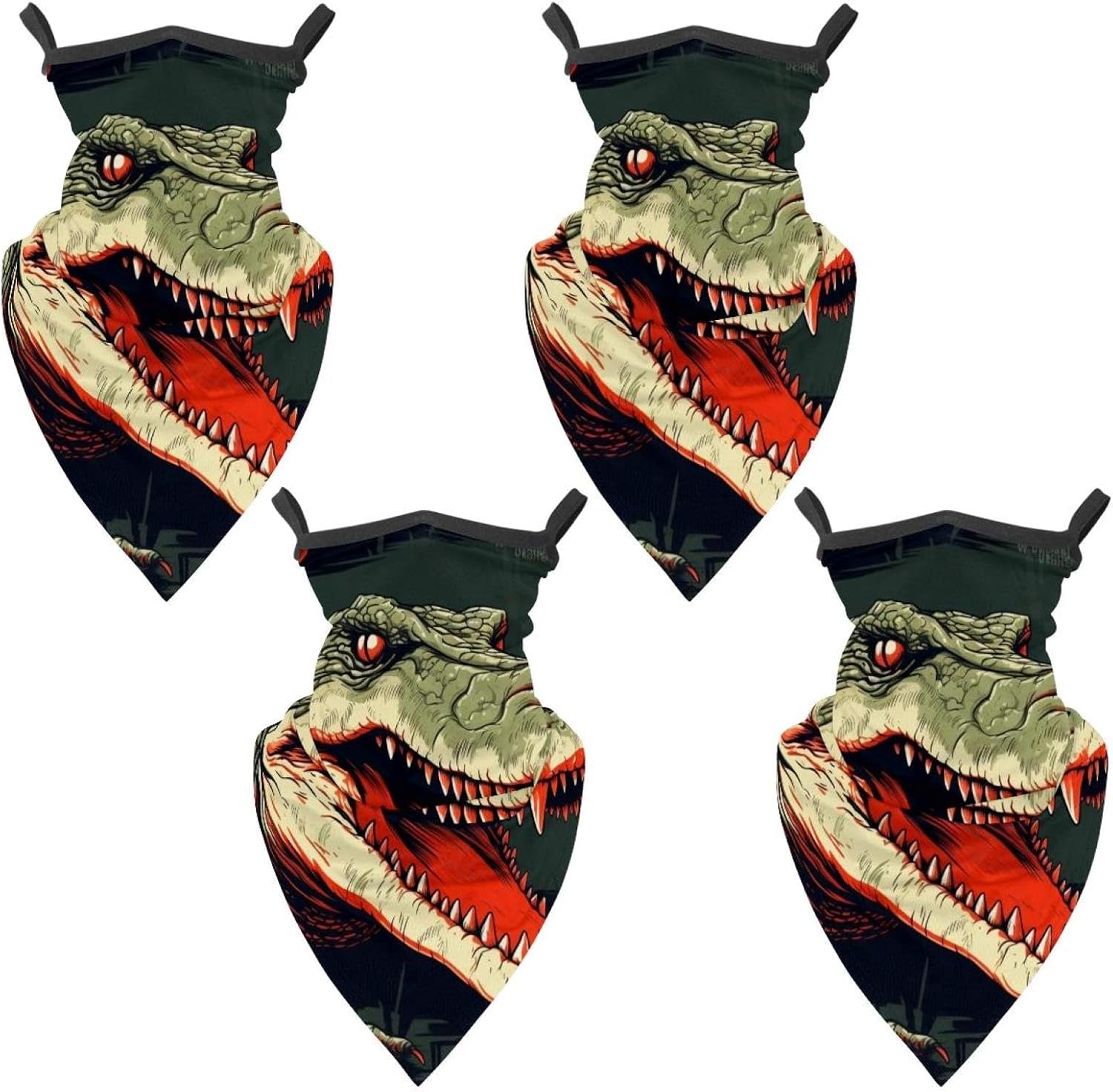 4 Pieces Crocodile UV Protector Scarf, Summer Cooling Neck Gaiter for Men/Women