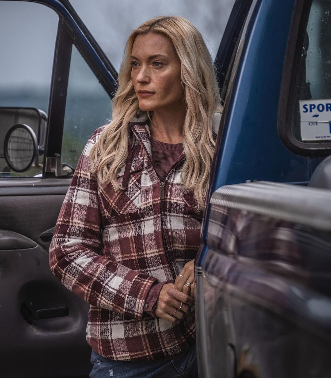 Legendary Whitetails Women's Hooded Shacket Berber Lined Shirt Jacket with Drawstring Hood - Image 2