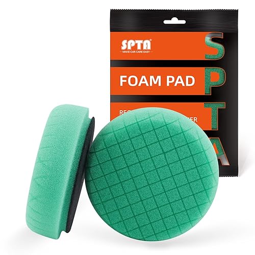 Miniatura 69 de Almohadilla amarilla de corte medio, almohadillas de pulido SPTA 3 piezas de cara de 6.5 pulgadas para placa de respaldo de 6 pulgadas, almohadillas