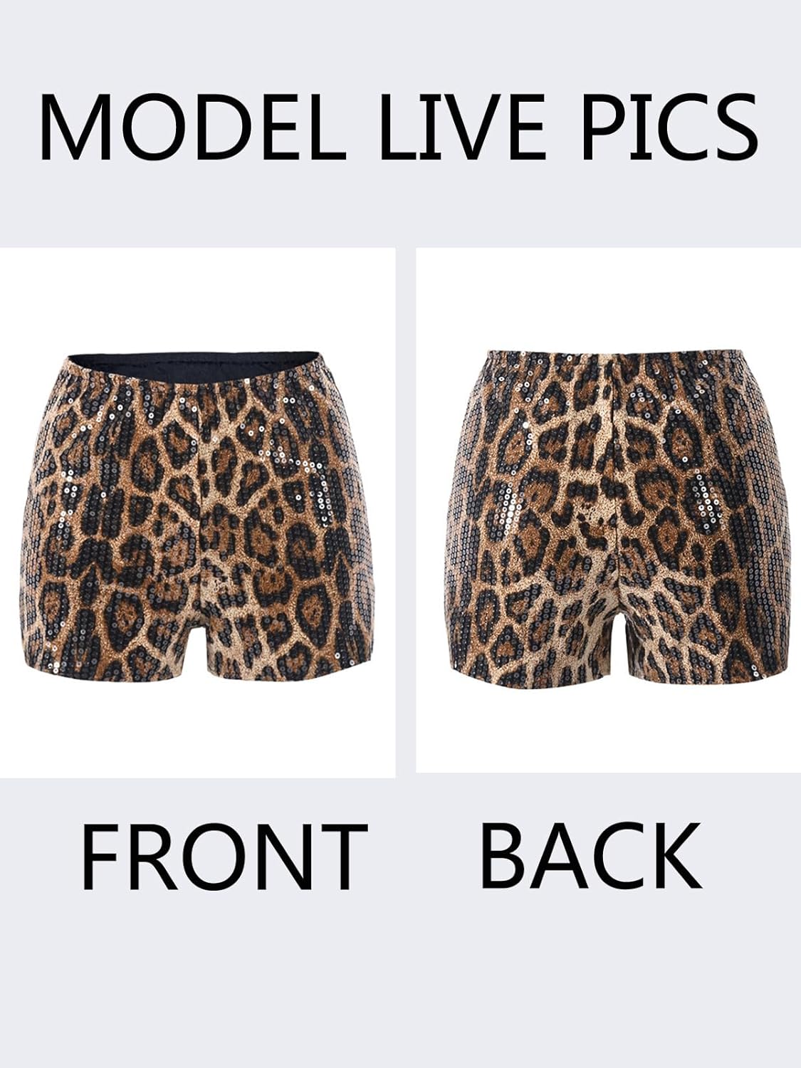 Women Shorts Summer Casual Booty Shorts Stretchy Waist Sequin Short Dance Pants Hot Bottoms - Image 4