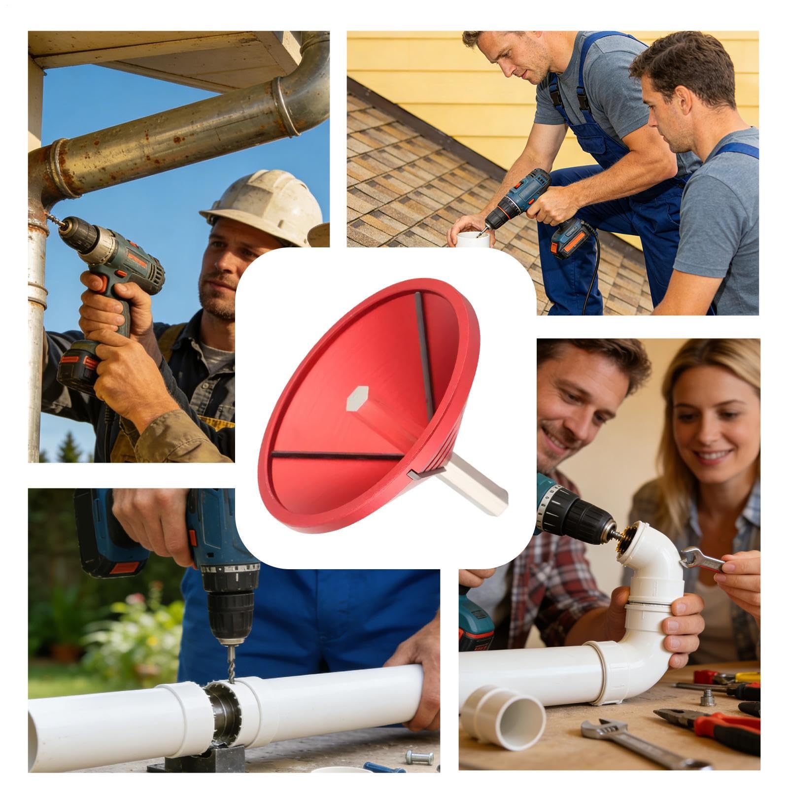 Outil d'ébavurage PVC | Chanfreineuse 2-en-1 robuste | Chamfreineuse pour Tubes et Conduites de 11,9 cm - Pour chantier, industrie, soudure, plomberie, installation, réparation,