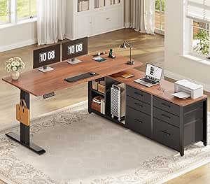 SEDETA L Shaped Electric Standing Desk, 55