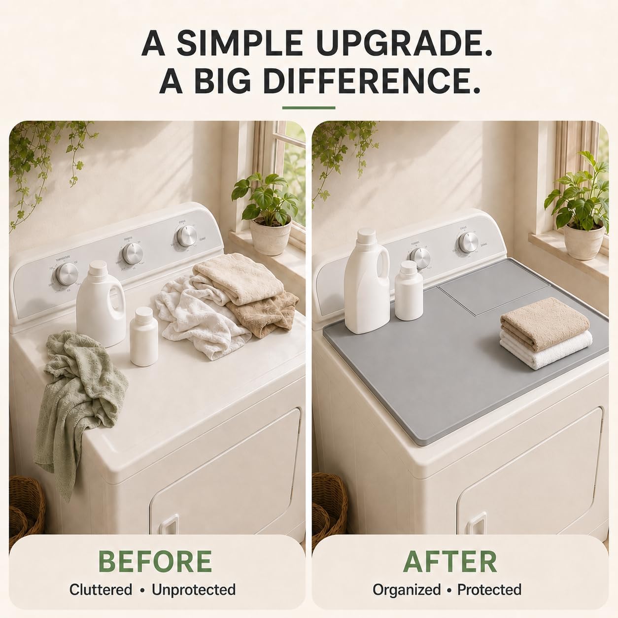 Dryer Covers for The Top Protector Mat with Lint Trap Hole