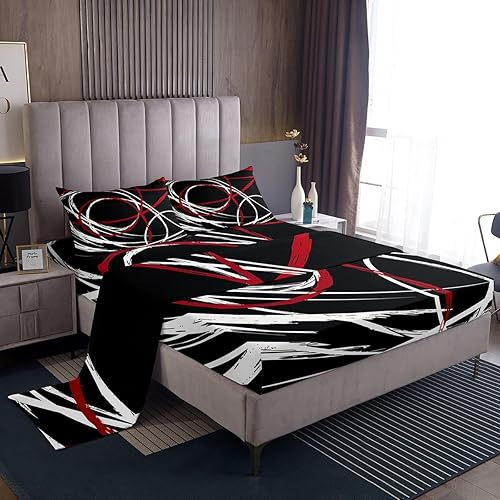 Miniatura 15 de Juego de sábanas retro floral de los 70 de tamaño individual, juego de decoración de cama con flores hippie y hojas con 1 sábana encimera y 1 sábana