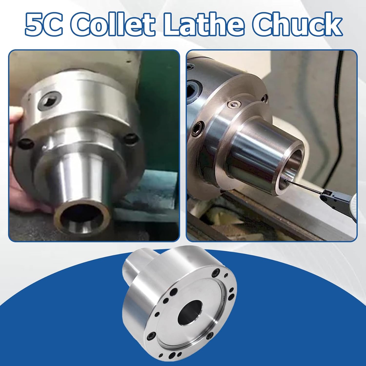 Plain Back 5C Collet Lathe Chuck Closer For Lathe