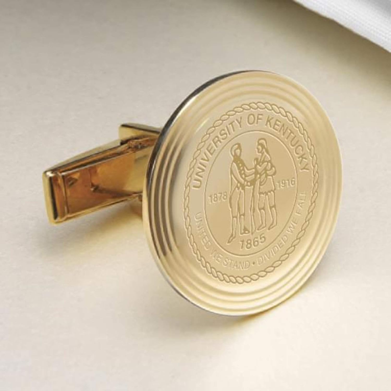 M. LA HART NCAA mens Gold Cufflinks