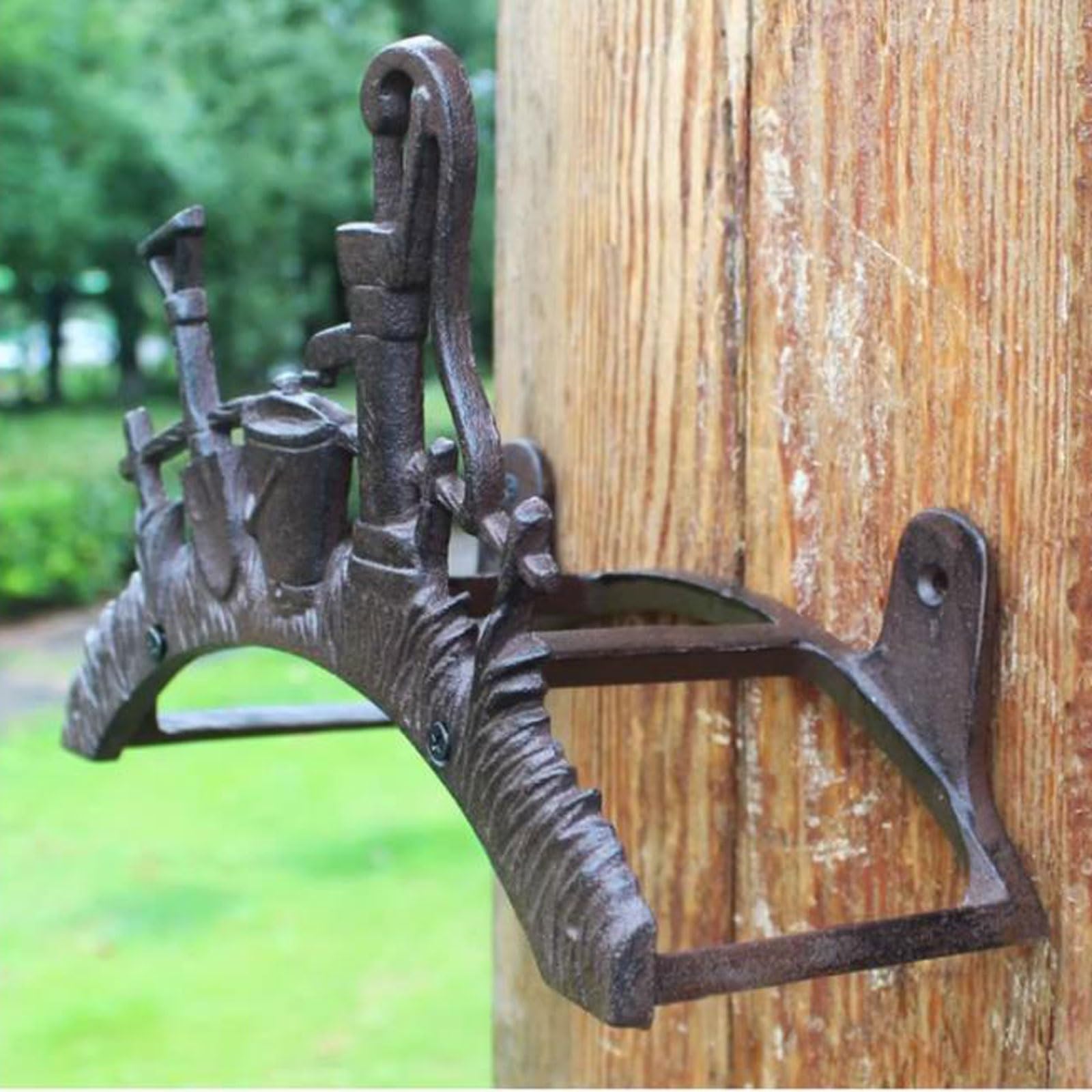 Carrete para manguera de jardín Estante for colgar manguera de jardín, organizador de manguera de tubería de agua, soporte de manguera de metal montado en la pared, soporte de manguera anticorrosivo,
