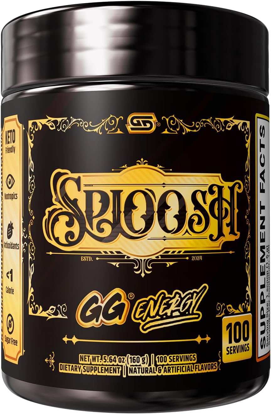 Gamer Supps GG Energy - Sploosh by CottontailVA (100 Servings) - Keto Friendly Gaming Energy and Nootropic Blend, Sugar Free + Caffeine + Vitamins + Immune Support, Powder Drink