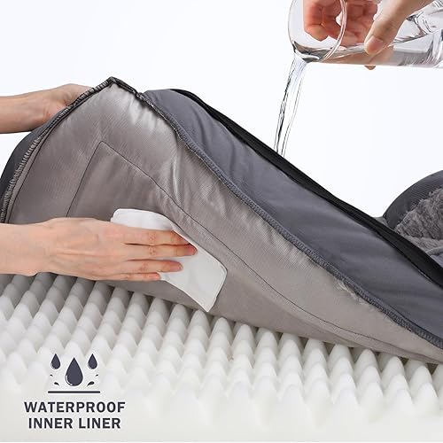 Miniatura 3 de INVENHO Cama ortopédica grande para perro, lavable e impermeable, cama de espuma para perros con funda extraíble lavable, forro impermeable y parte