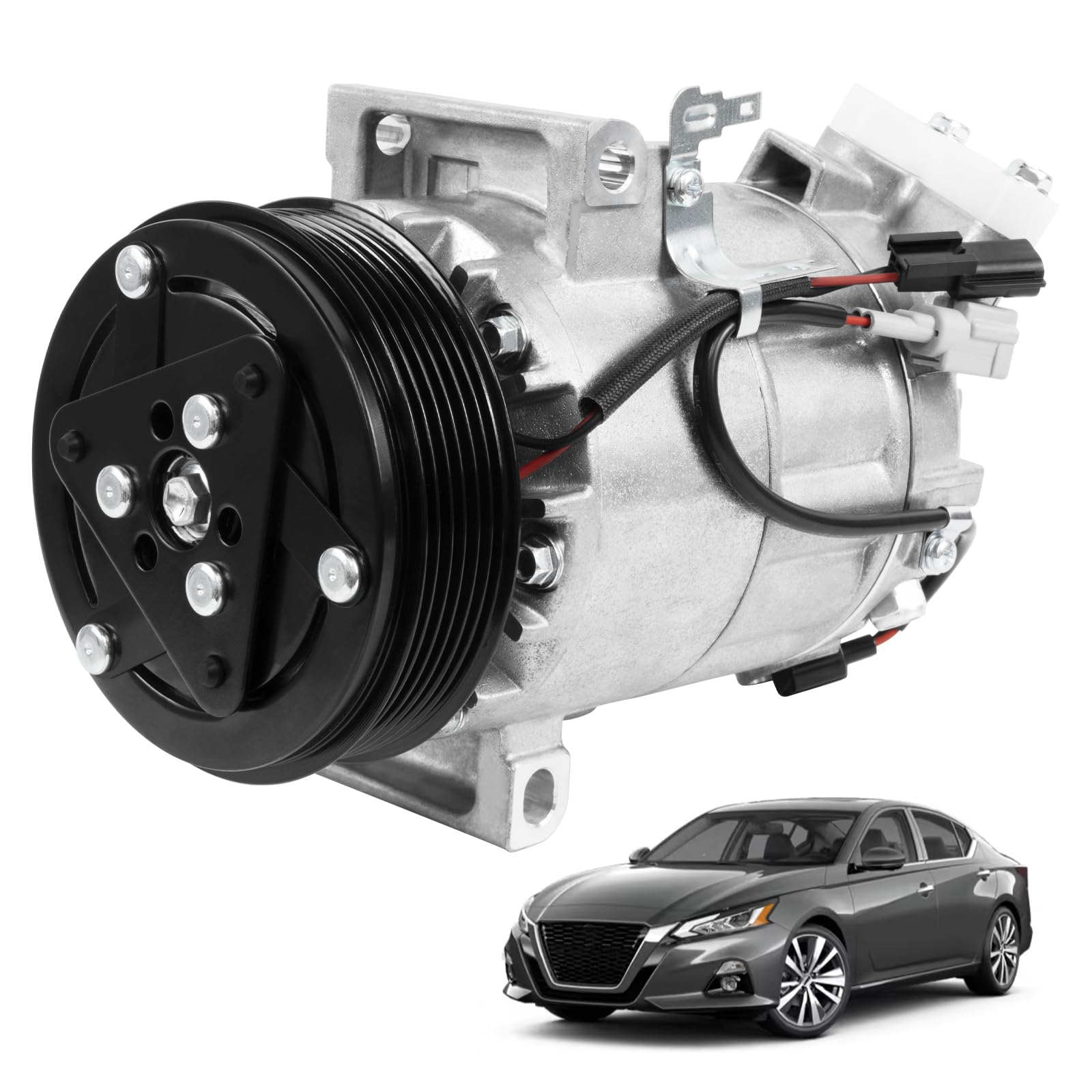Photo 1 of QKVCX Air Conditioner AC Compressor with Clutch Compatible with 2019-2024 Nissan Altima 2.5L and for Rogue 1.5L / 2.5L 2021 (with DCS-17EC Compressor) NOT fit 6SBH14C Style Compressor