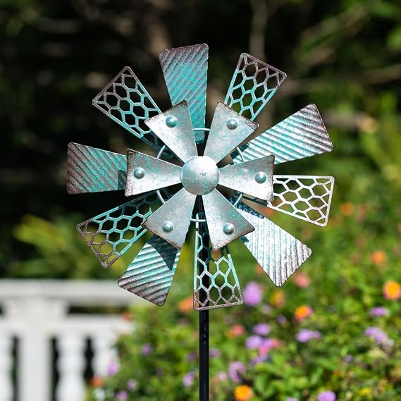Viveta Metal Wind Spinners Outdoor, 13 Kinetic Wind Spinner, Garden Windmill for Outdoor Patio Yard Decor
