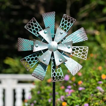 Viveta Metal Wind Spinners Outdoor, 13 Kinetic Wind Spinner, Garden Windmill for Outdoor Patio Yard Decor