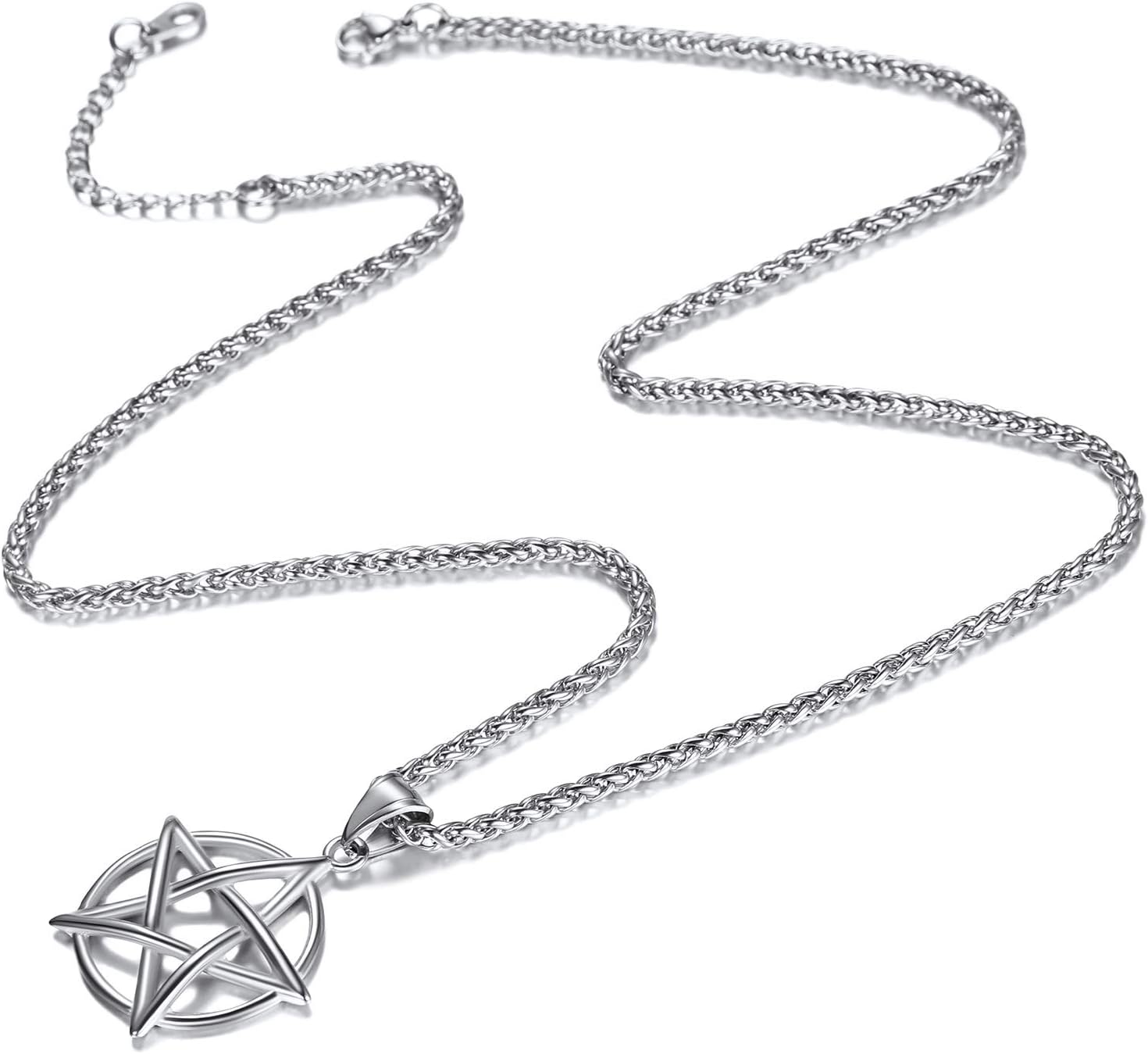 Richsteel Stainless Steel/18K Gold/Black Plated Star Pentagram Necklace for Men Pentacle Pendant with Chain(Gift Wrapped) - Image 6