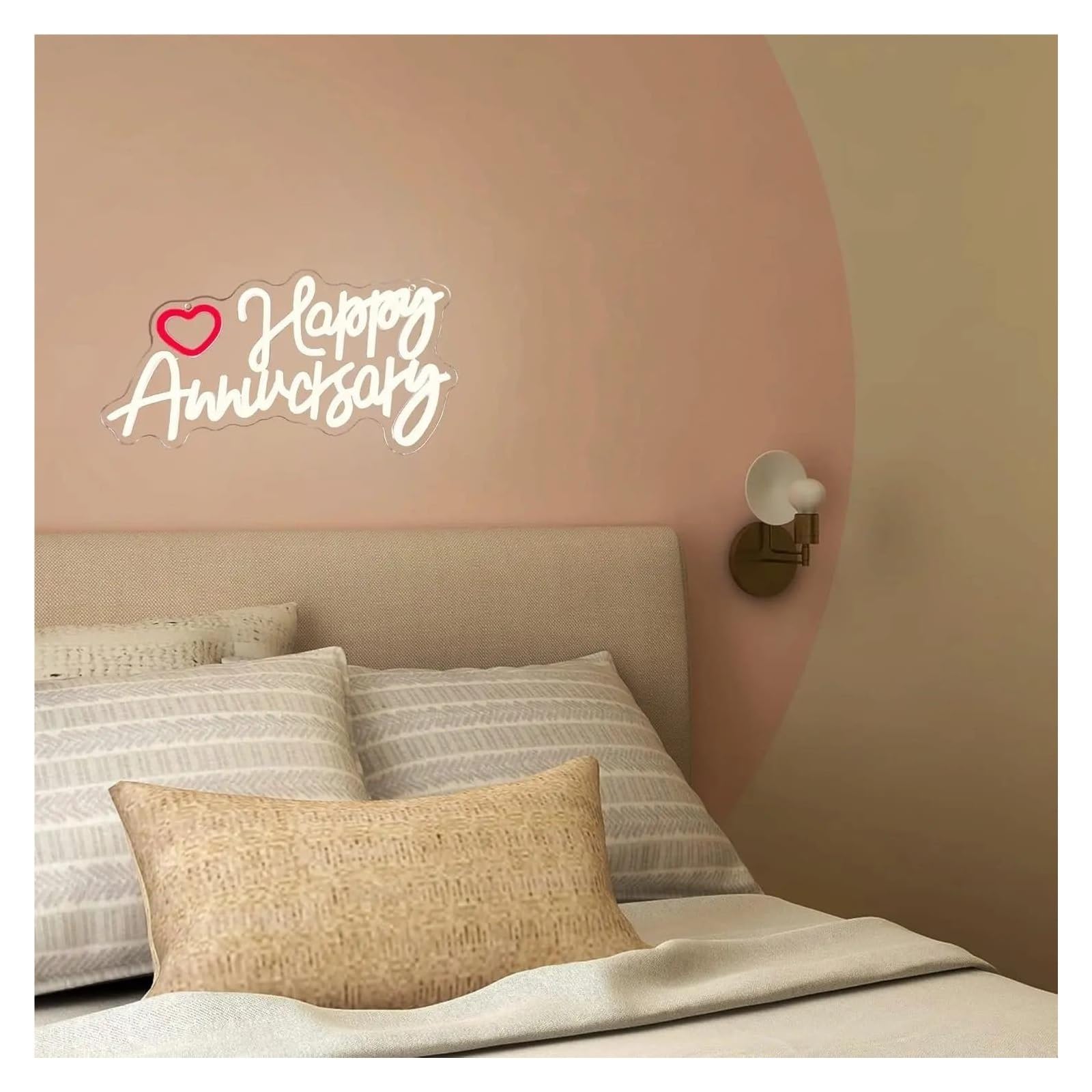 Insegna luminosa al neon Buon anniversario per insegne al per neon per interruttore dimmer per USB LED Light