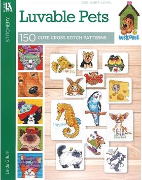 LEISURE ARTS Cross Stitch Luvable Pets Cross Stitch Book, Patterns, Books, Pattern Book, Design Books, Design Books