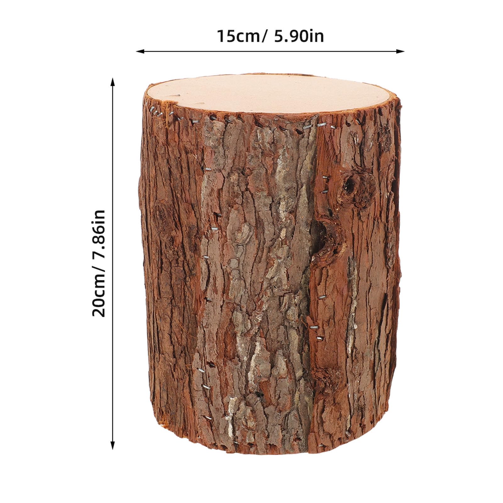 Kisangel 2 pezzi di ceppi d'albero artificiali in legno: ceppi d'albero artificiali in finto legno per centrotavola, decorazioni da tavola, portacandele, decorazioni per la casa e per