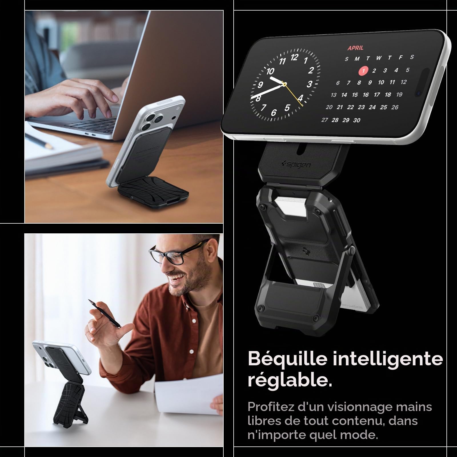 Spigen Tough Armor Pro MagFit Porte-Cartes pour MagSafe & Pixelsnap