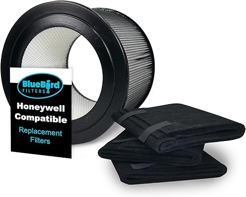 Filtro HEPA de repuesto y kit de prefiltro de carbono para Honeywell 50250 50250-S OEM Número de pieza 24000 (1 HEPA + 3 prefiltro de carbono)