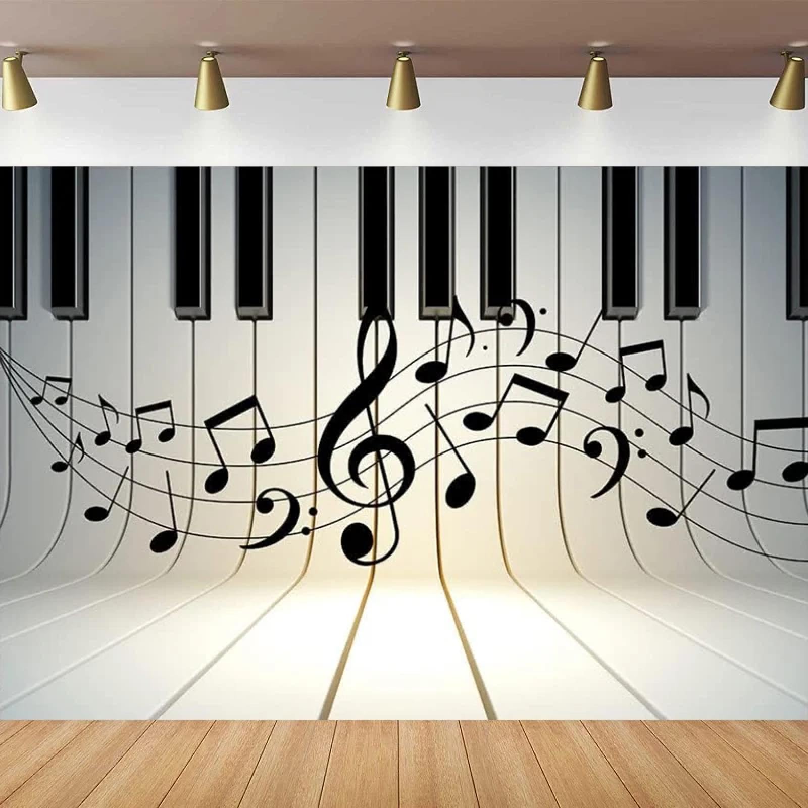 Fotografia Sfondo Note musicali Poster Pianoforte Chiave Musica Sfondo Festa Banner Video Studio Puntelli