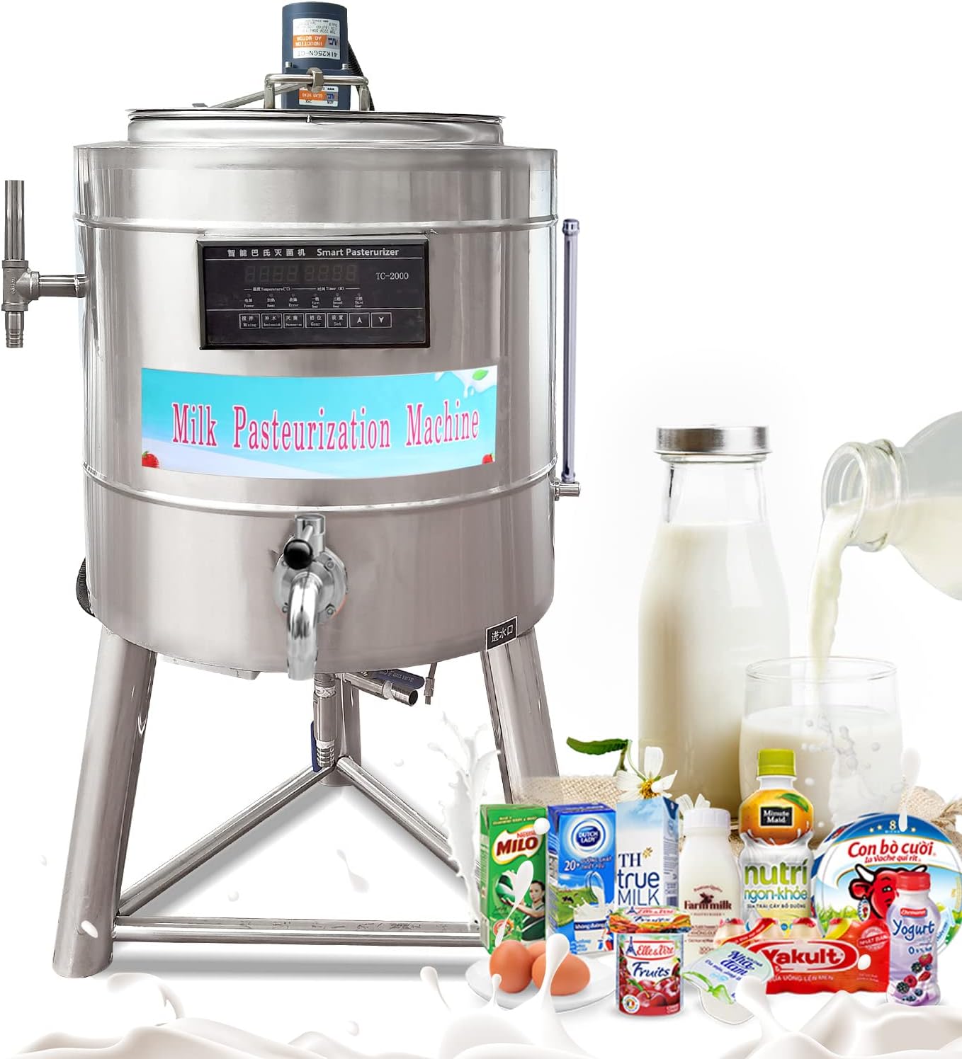 Kolice 50L Commercial Pasteurization Machine Pasteurizer for Milk Coffee Juice Beer Sauce Sterilization Dairy Equipment