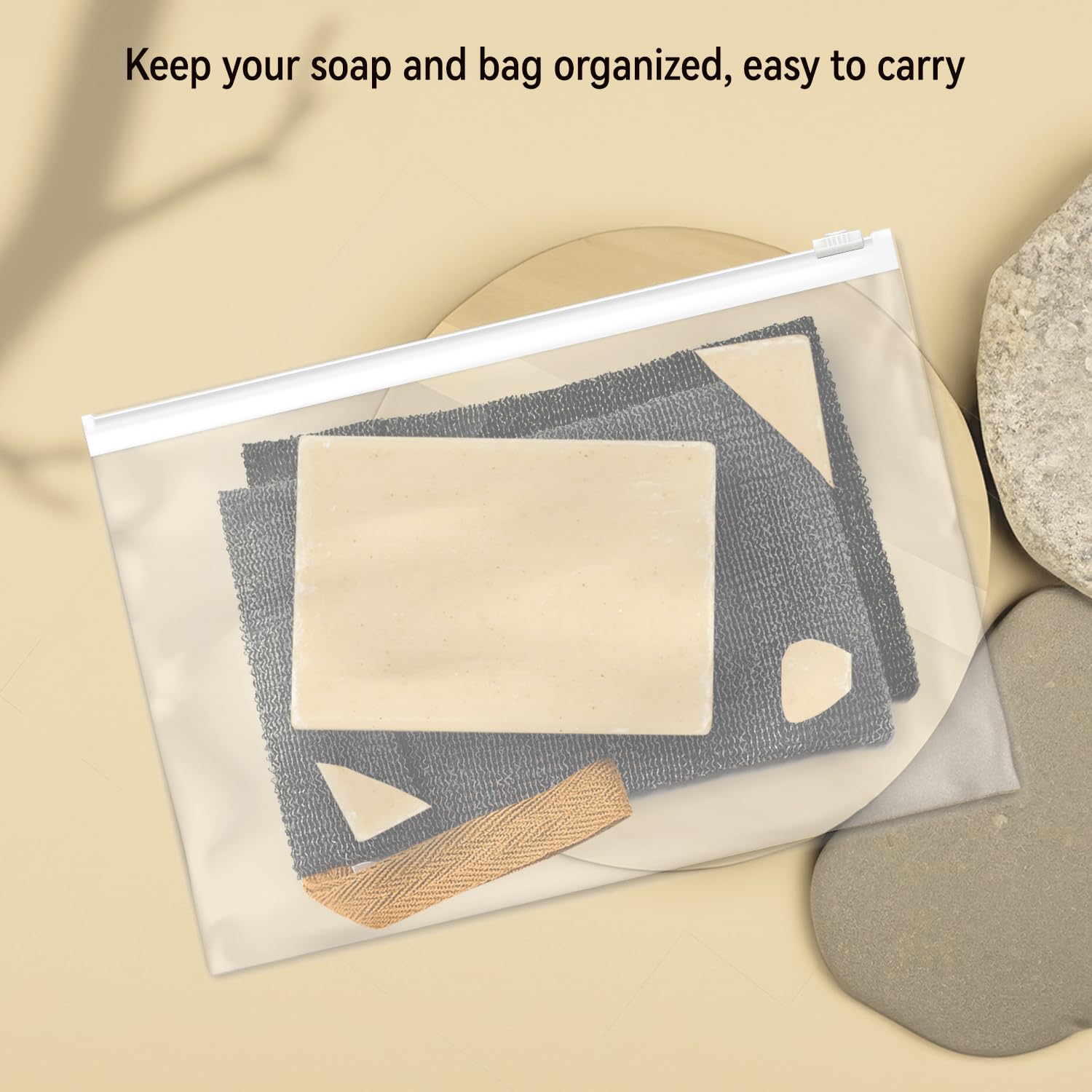 Bolsas exfoliantes corporales de nylon para jabón, espuma y secado, 2 unidades