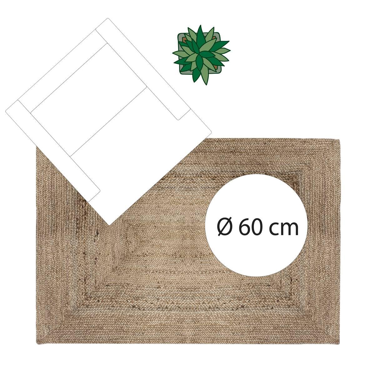 Atmosphera - Tapis en Jute 120x170 cm